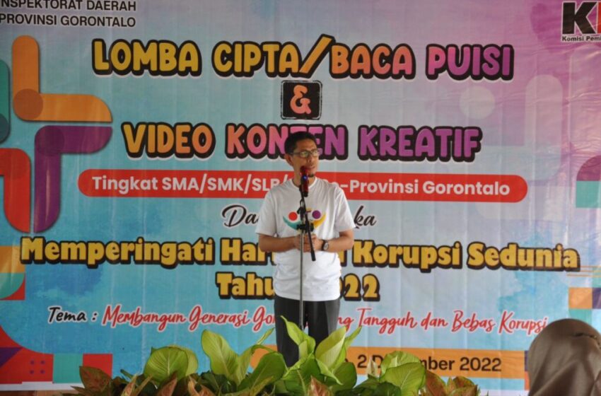  Inspektorat Gorontalo Gelar Lomba Puisi dan Konten Kreatif Peringati Hakordia 2022