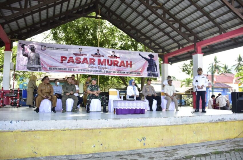  2.500 Masyarakat Suwawa Nikmati Pasar Murah Rangkaian HUT Provinsi Gorontalo