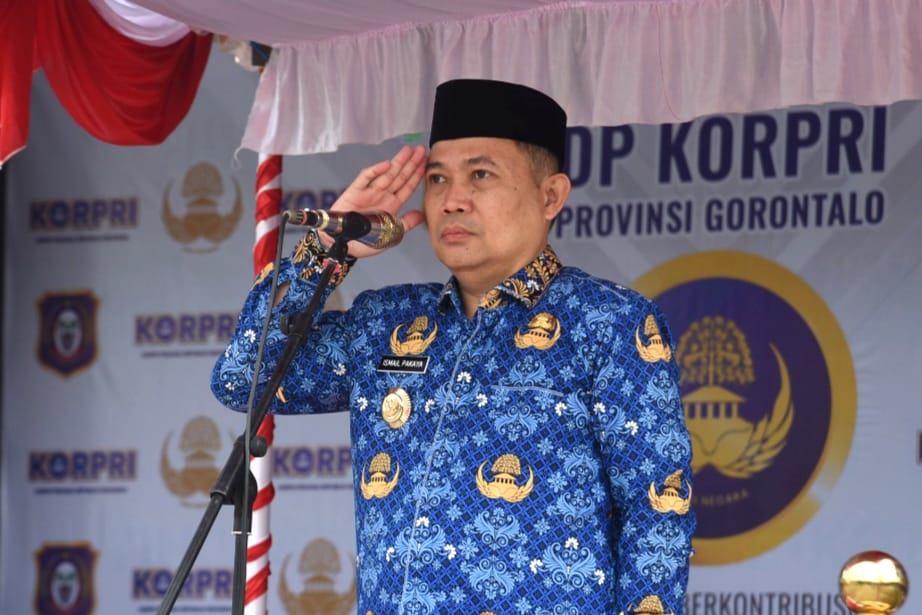  Penjagub Ismail Perdana Pimpin Apel Korpri Gorontalo