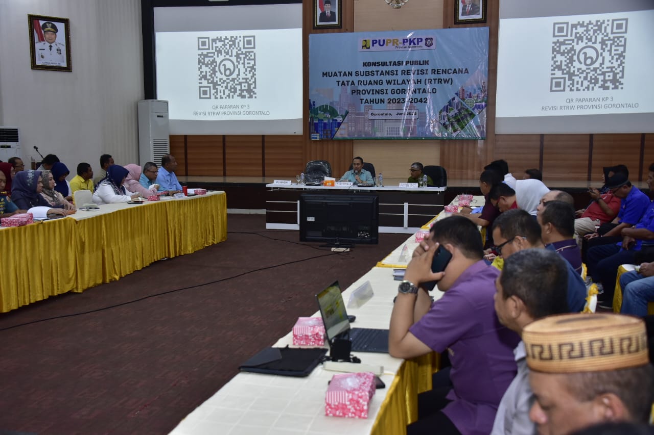  Pemprov Gorontalo Gelar Konsultasi Publik Revisi RTRW Tahun 2023-2024