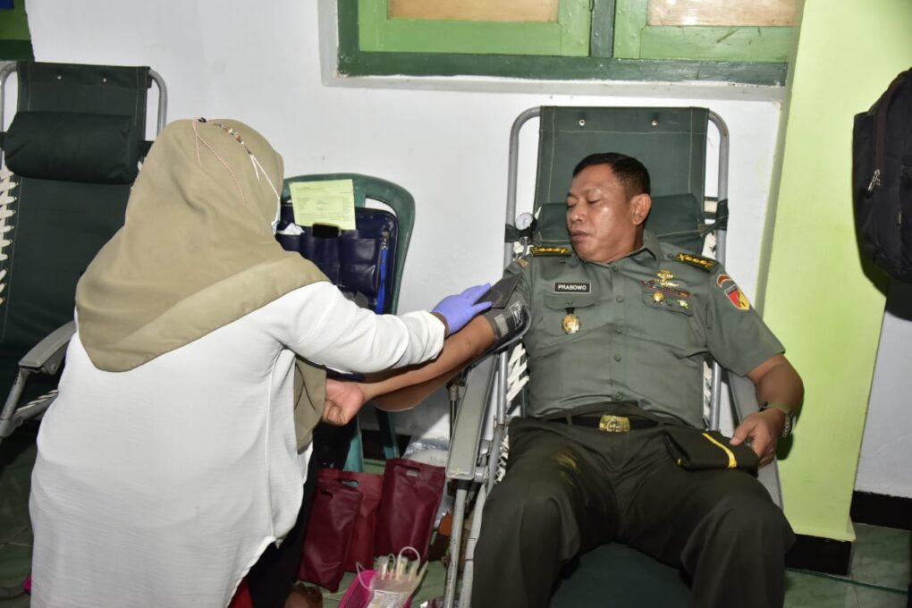  Korem Nani Wartabone Gelar Donor Darah Sambut HUT Kodam XIII/Merdeka