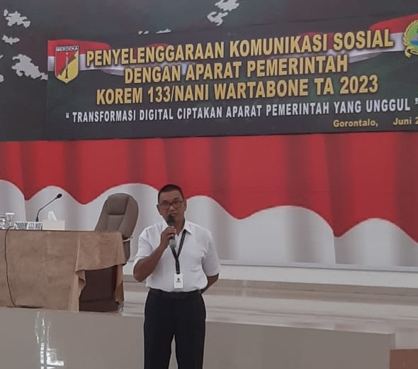  Sandiman Diskominfotik Bahas ASN Adaptif Perkembangan Digital di Korem 133/NW