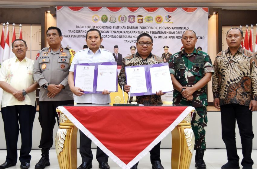  Pemprov – KPU Provinsi Gorontalo Teken NPHD Pemilu 2024