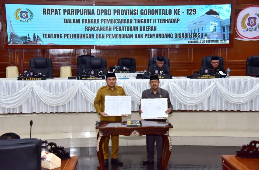  DPRD Gorontalo Sahkan Perda PPHP Disabilitas