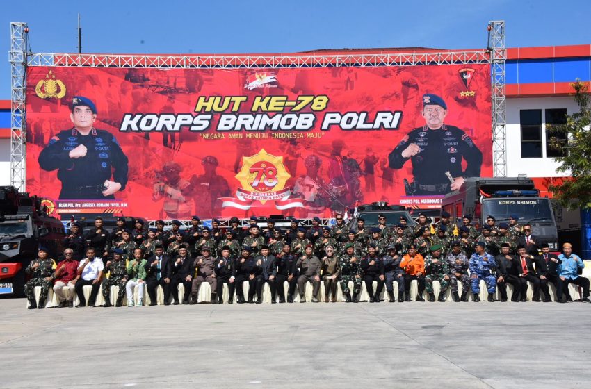  Penjagub Gorontalo Ikuti Upacara HUT ke-78 Korps Brimob 