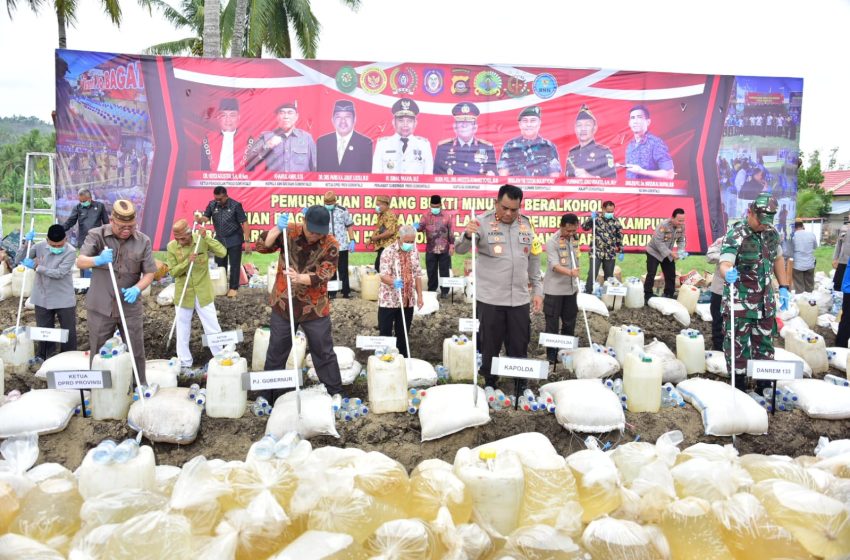  Polda Gorontalo Musnahkan 29.778 Ribu Liter Minuman Keras