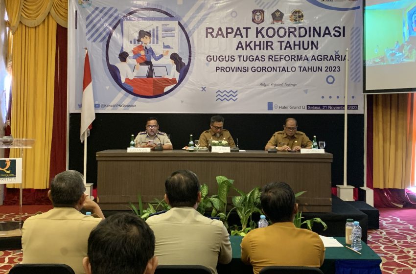  Gelar Rakor Akhir Tahun, GTRA Provinsi Gorontalo Paparkan Capaian 2023