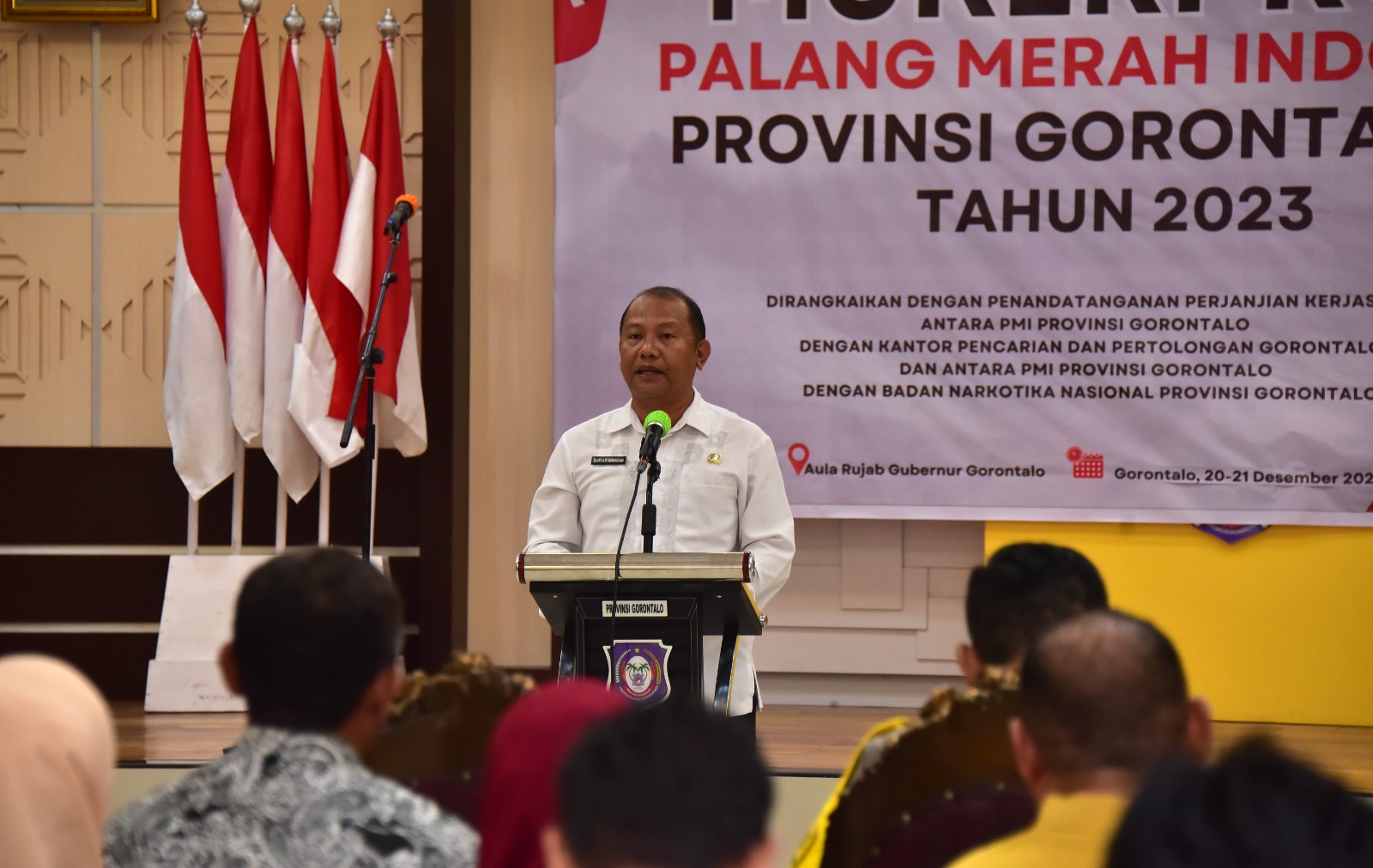  Sekdaprov Sofian Ibrahim Buka Mukerprov PMI Provinsi Gorontalo 