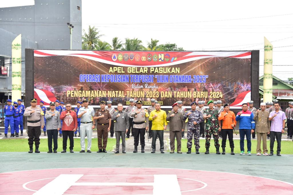  Penjagub Gorontalo Hadiri Apel Pasukan Operasi Lilin Otanaha 2023