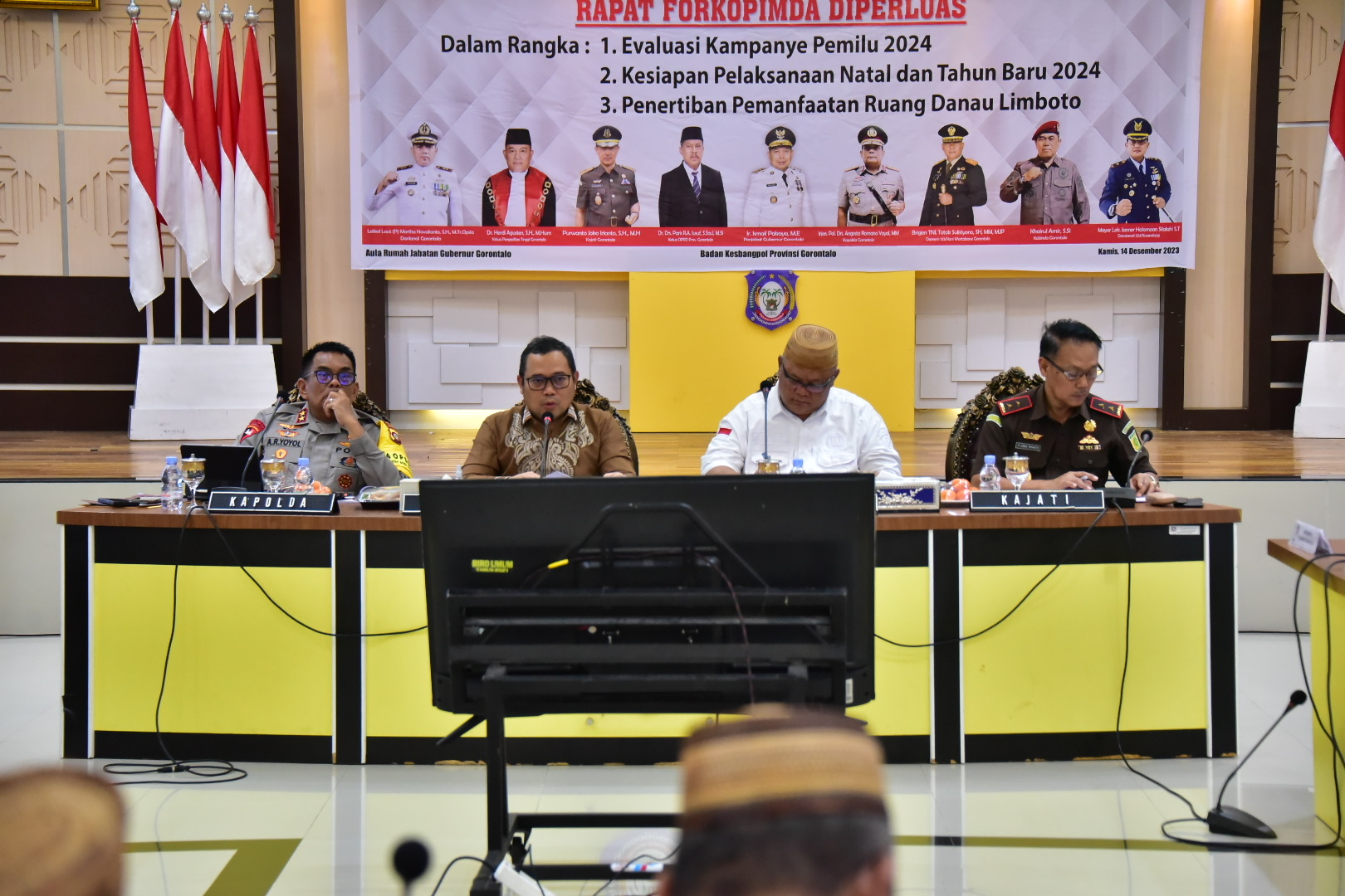  Forkompinda Gorontalo Gelar Rapat Diperluas Jelang Nataru 2024