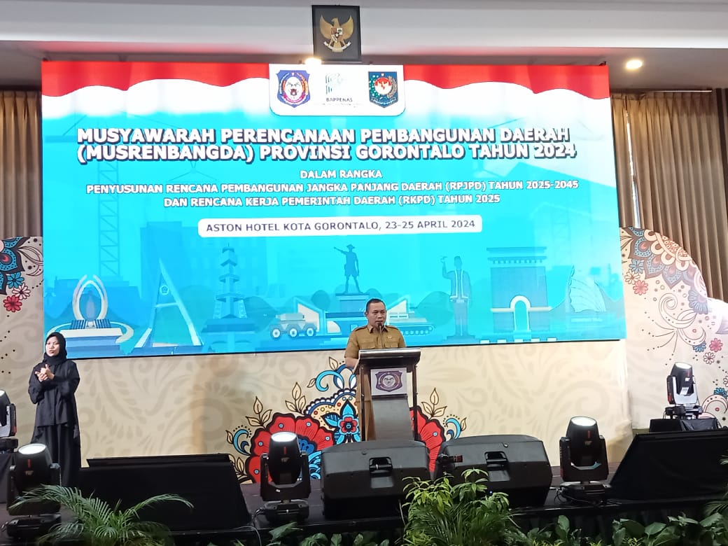  Pejagub Gorontalo Buka Musrenbangda Penyususnan RPJPD 2025-2045