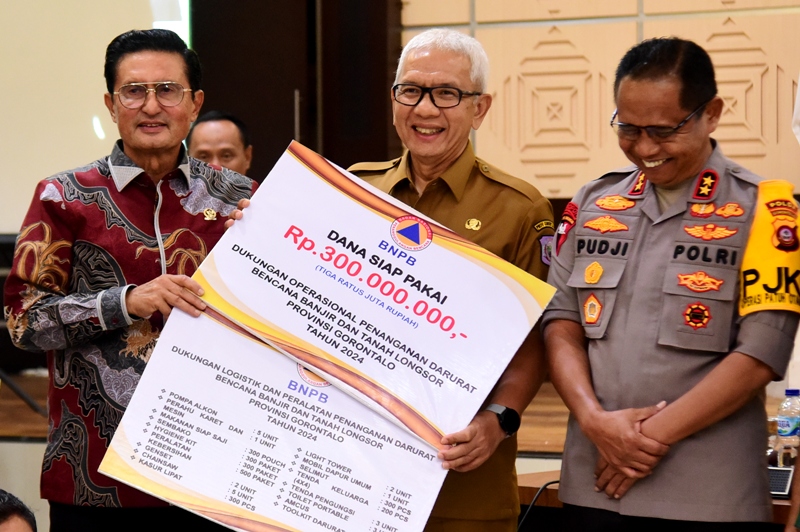  Pj. Gubernur Gorontalo Paparkan Langkah Penanganan Bencana Alam