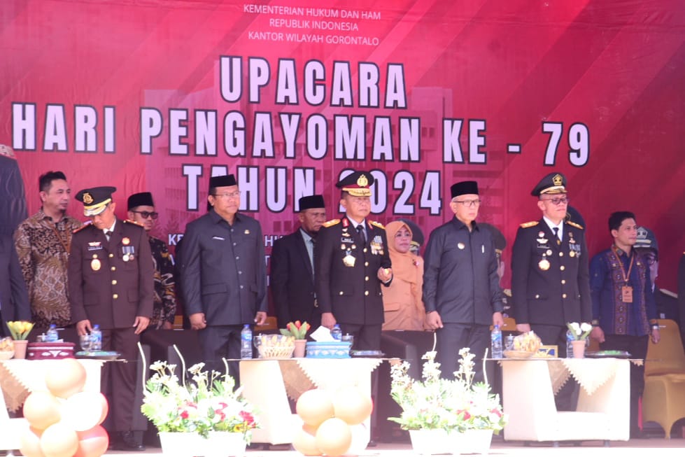  Pj Gubernur Gorontalo Hadiri Upacara Hari Pengayoman ke-79