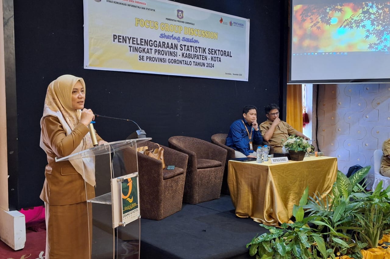  Diskominfotik Gorontalo Gelar Diskusi Kelompok Terpumpun Penyelenggaraan Statistik Sektoral 2024