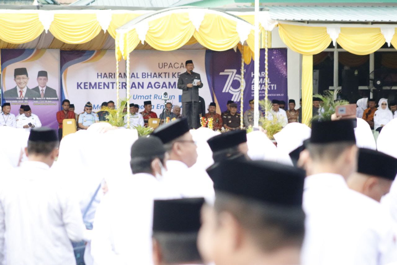  Sekdaprov Gorontalo Irup Upacara HAB ke-79 Kementerian Agama   