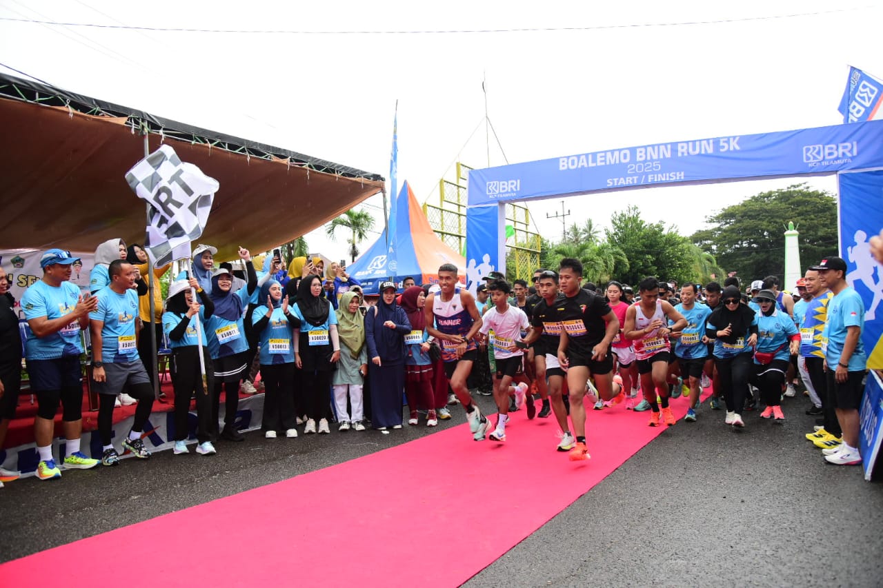  BNN Run Boalemo 2025 Sukses Digelar, Wagub Gorontalo Turut Ambil Bagian