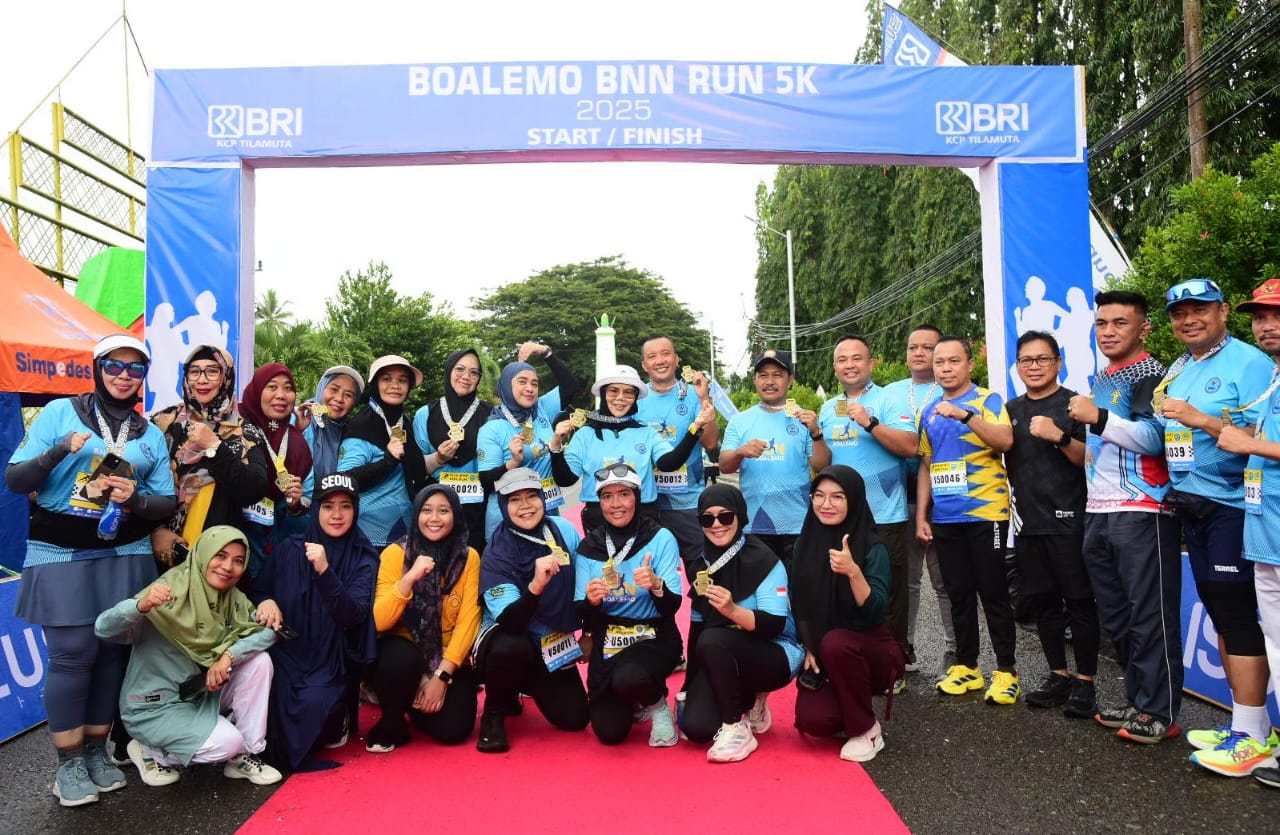  Jadi Finisher BNN Run di Boalemo, Wagub Gaungkan Hidup Sehat tanpa Narkoba