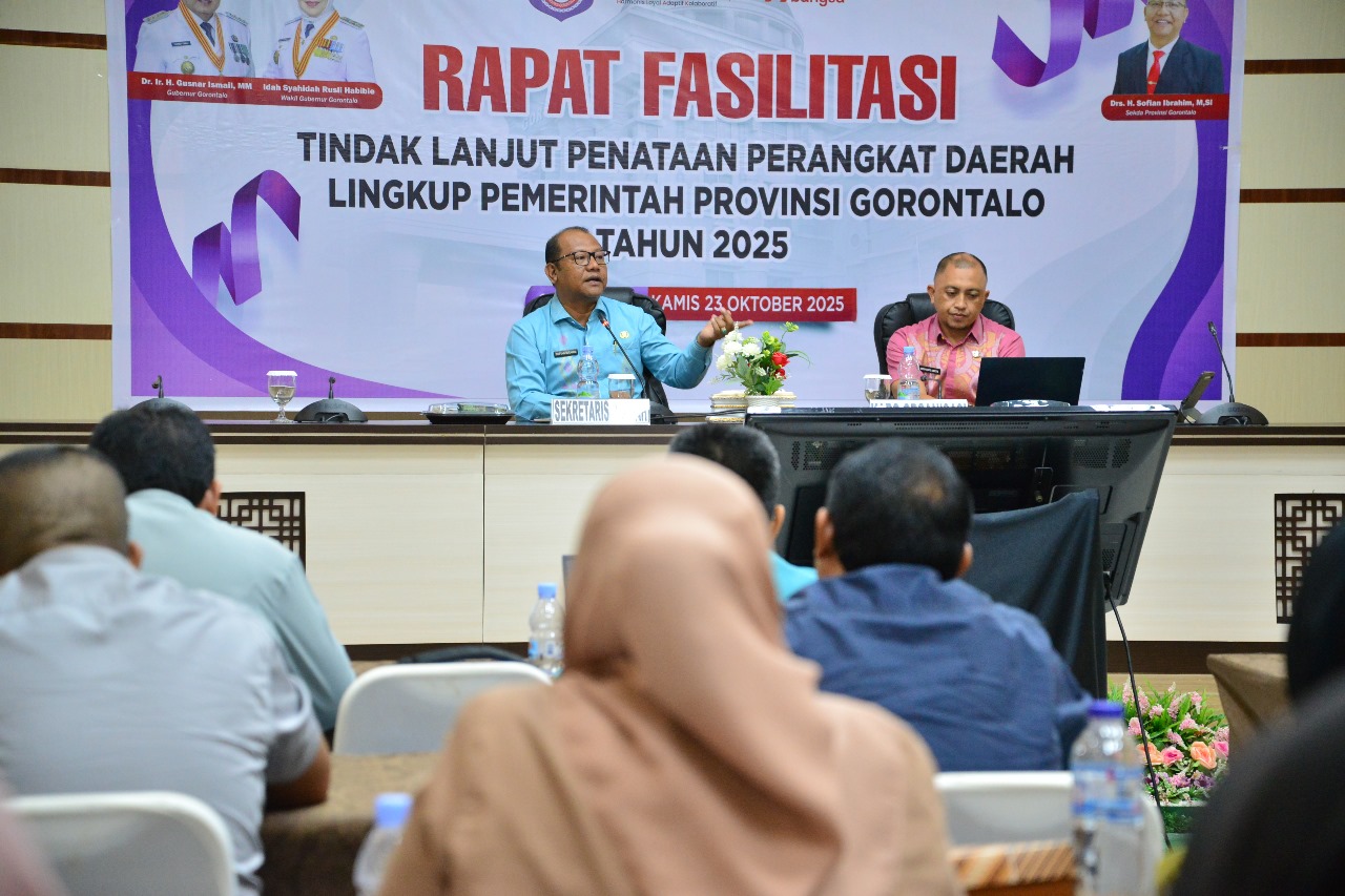  Sekdaprov Gorontalo: Penataan OPD untuk Pemerintahan Efisien dan Adaptif