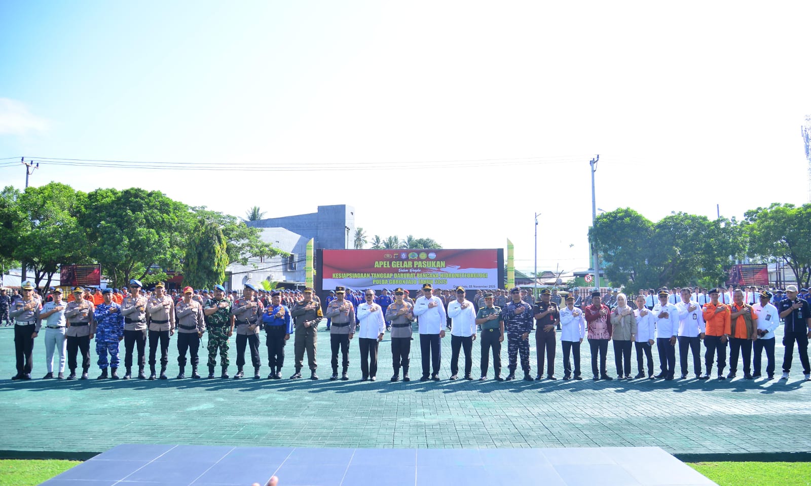 Polda Gorontalo Gelar Apel Pasukan Tanggap Darurat Bencana Hidrometereologi   