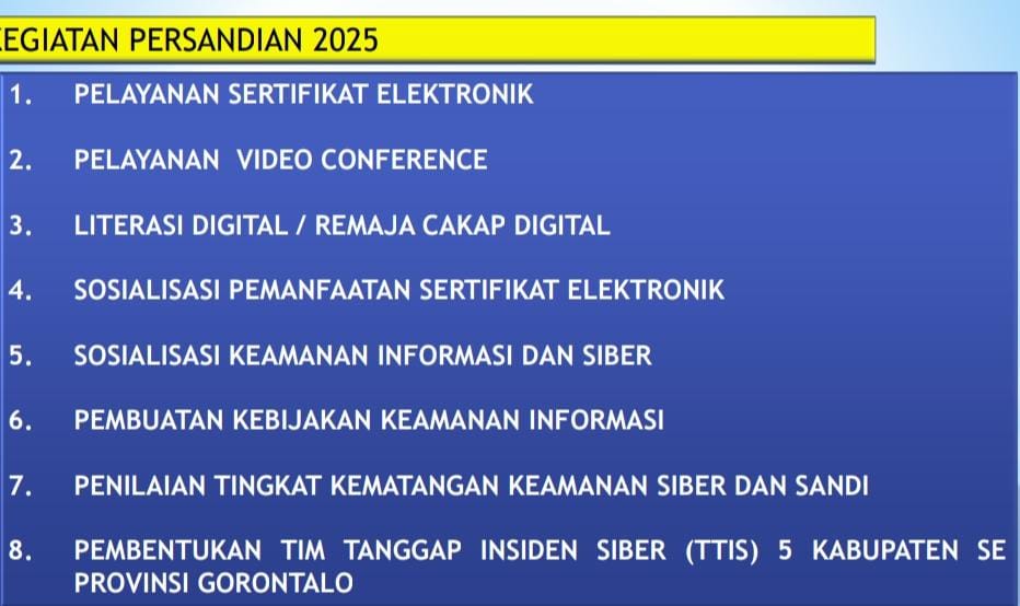  Evaluasi Persandian , Keamanan Informasi Jadi Fokus Perhatian 