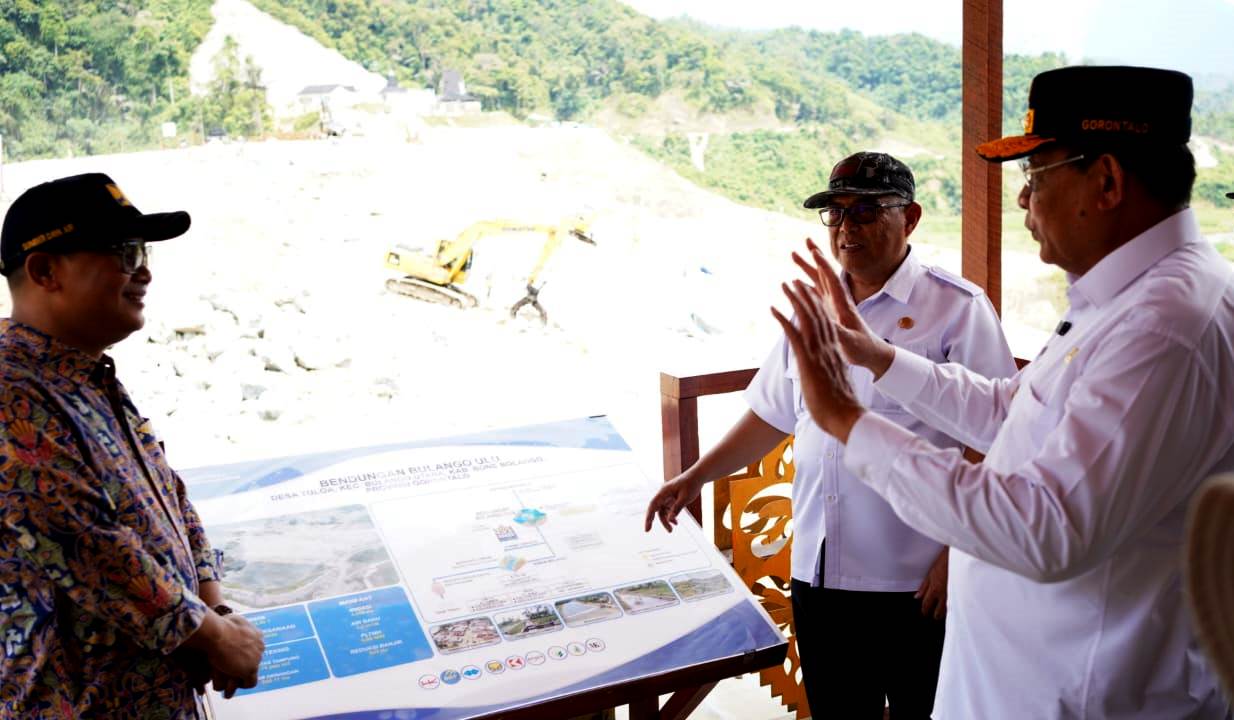  Bendungan Bulango Ulu Hampir Rampung, Gubernur Gusnar: Penggenangan Maret 2026
