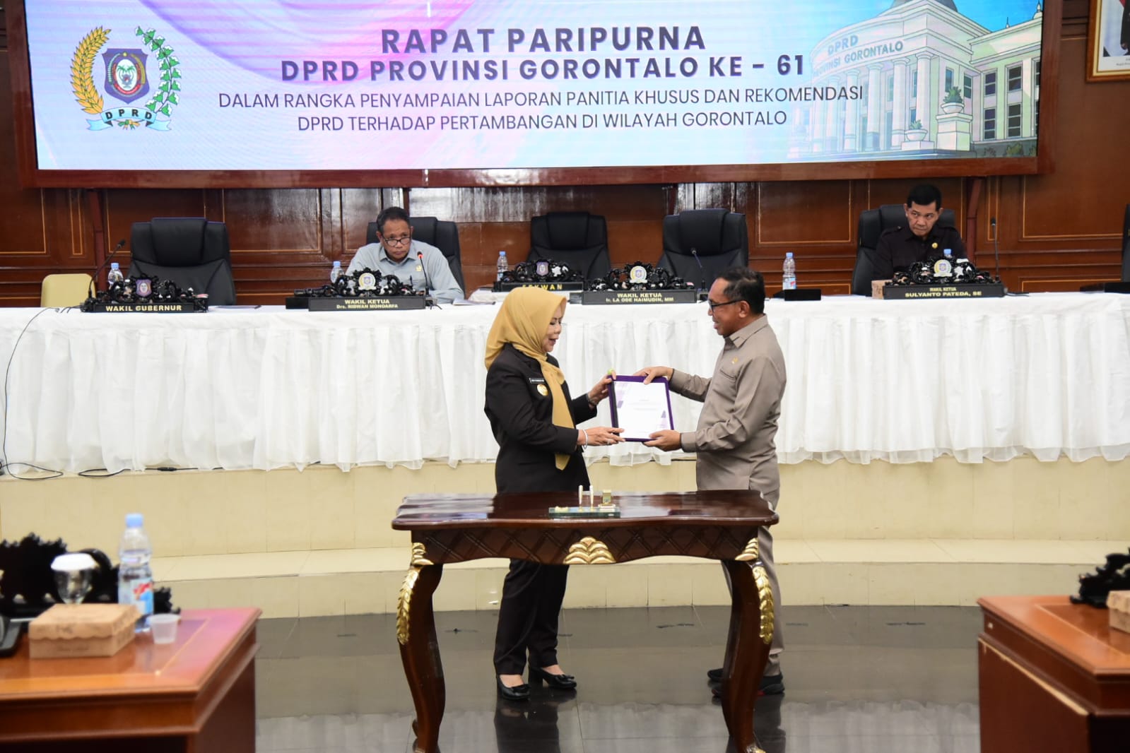  Wagub Gorontalo Terima Rekomendasi DPRD Terkait Wilayah Pertambangan