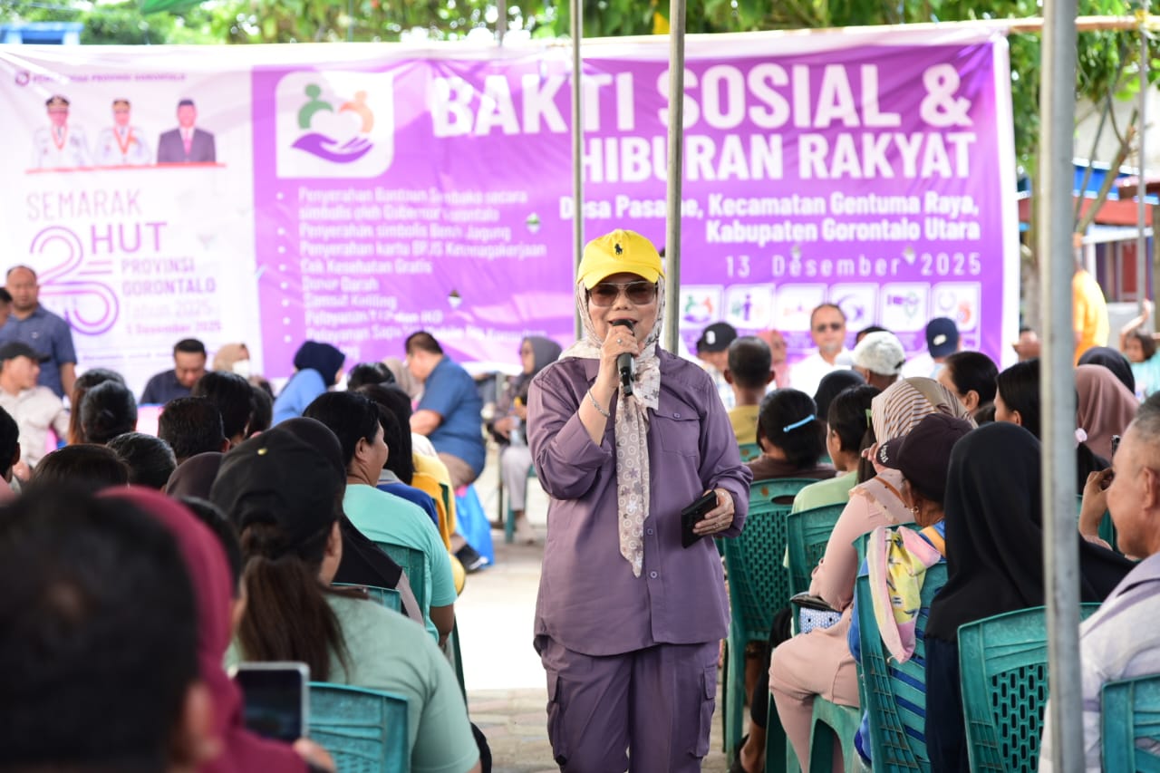  Wagub Gorontalo Bernostalgia Bersama Warga Pasalae di Momentum Bakti Sosial