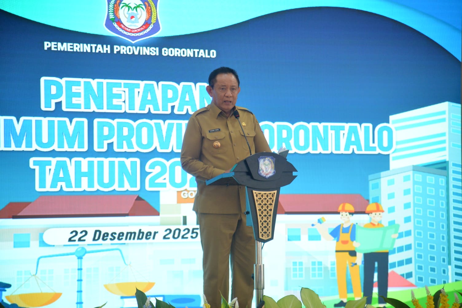  Pemprov Tetapkan Besaran UMP Tahun 2026 di Provinsi Gorontalo