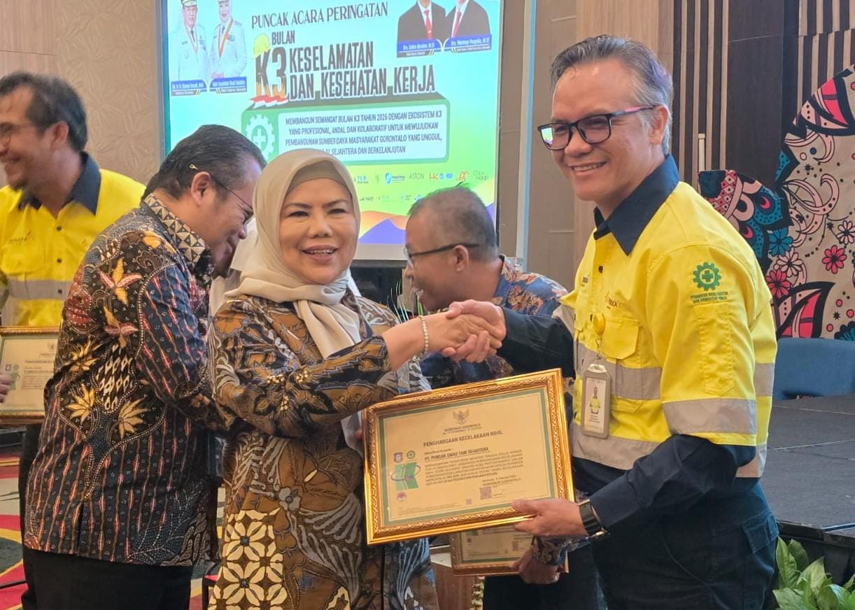  Pemprov Gorontalo Beri Penghargaan kepada Perusahaan Nihil Kecelakaan Kerja