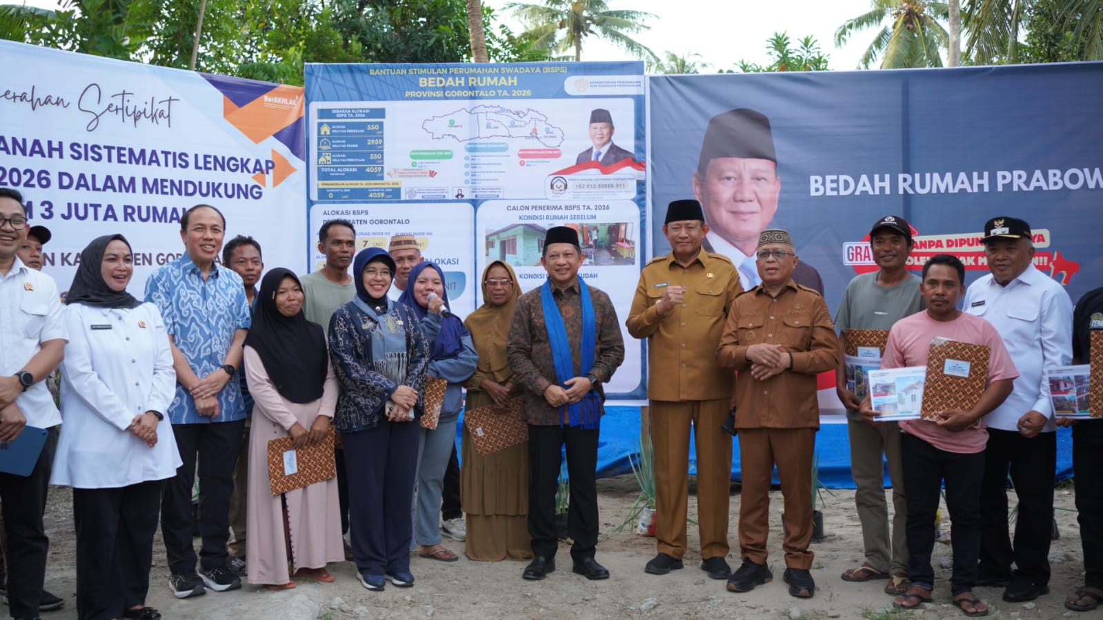  Mendagri Puji Kolaborasi Gubernur – Bupati Gorontalo di Program BSPS