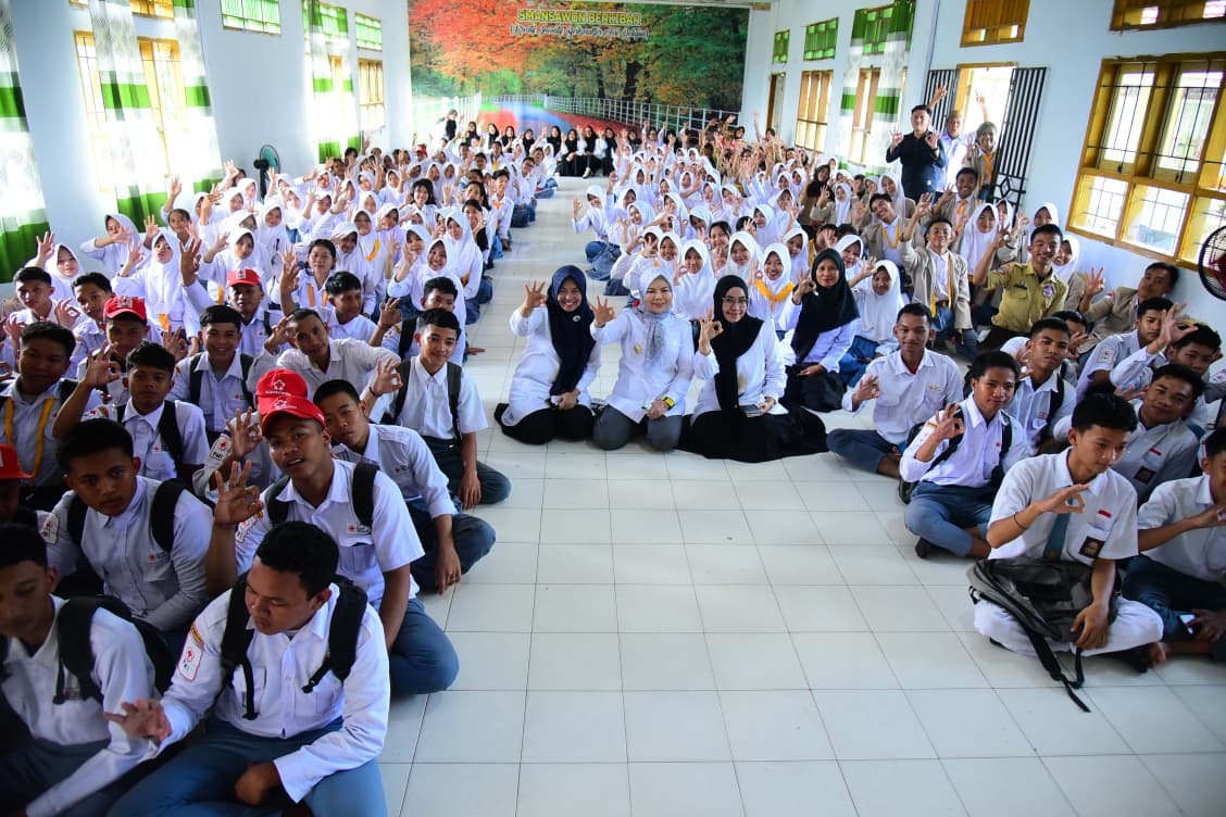  KPA Gorontalo Edukasi Bahaya HIV/Aids di SMA 1 Wonosari