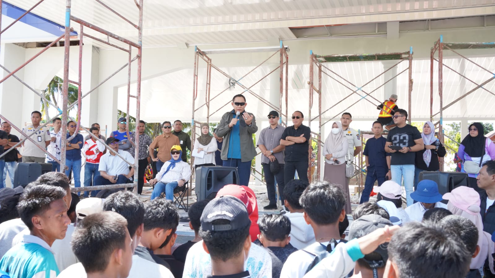 Gubernur Gorontalo Optimis Arena Utama PENAS Selesai Tepat Waktu