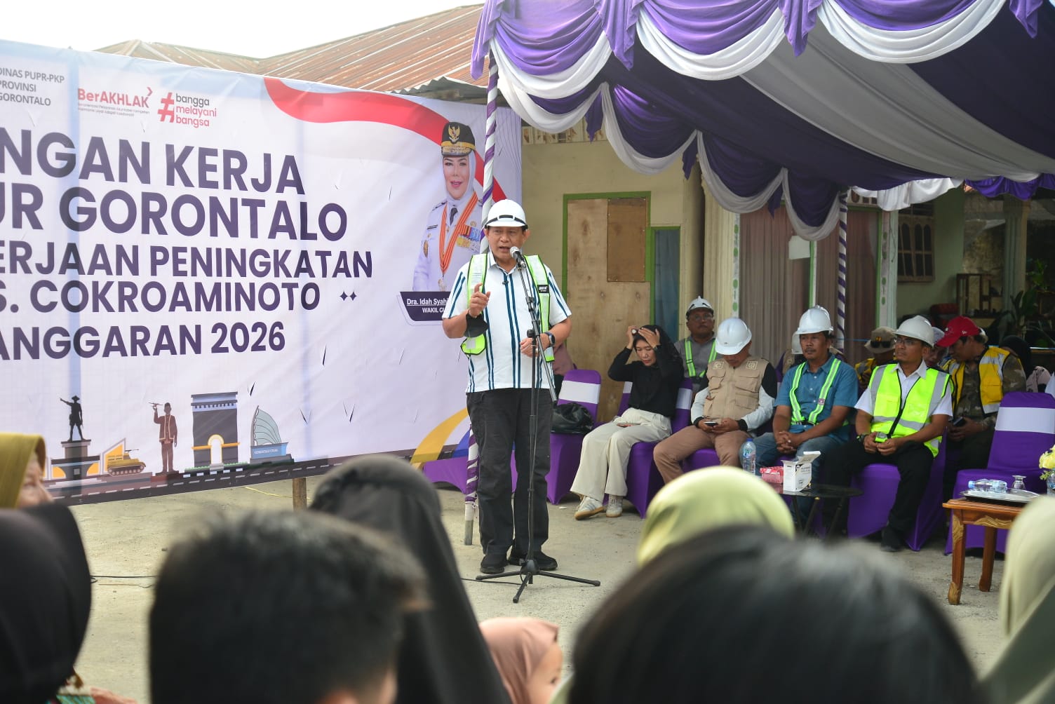  Gubernur Gorontalo Resmikan Pekerjaan Jalan HOS Cokroaminoto