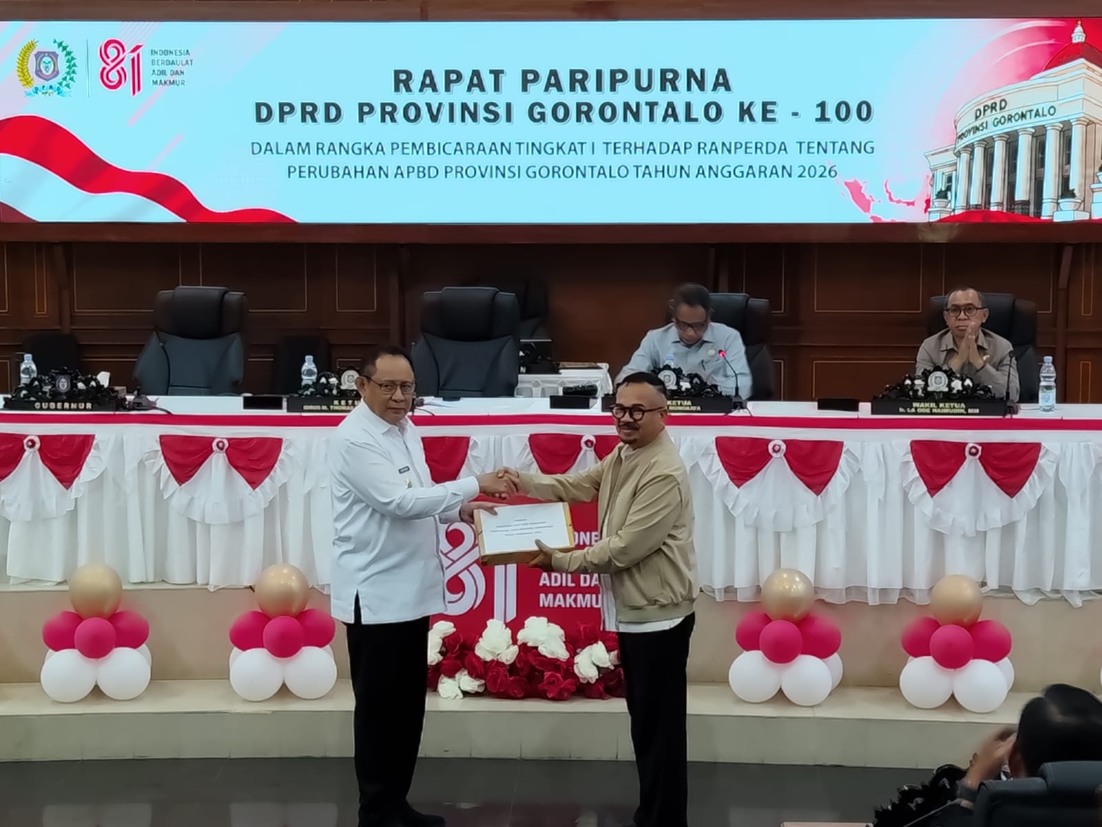  Ranperda Perubahan APBD 2026 Diserahkan ke DPRD