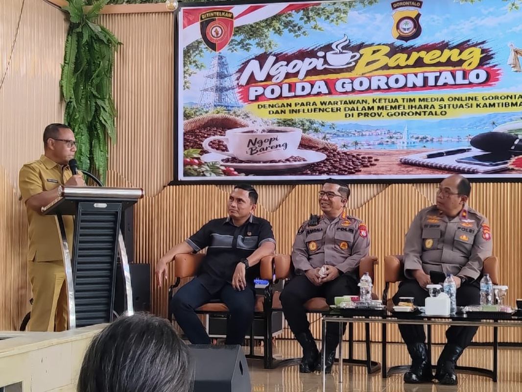  Kadis Kominfotik Apresiasi Polda Gorontalo Gelar Ngopi Bareng Wartawan