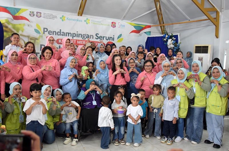  Pembina SERUNI KMP Tinjau Pelayanan Posyandu dan CKG di Gorontalo